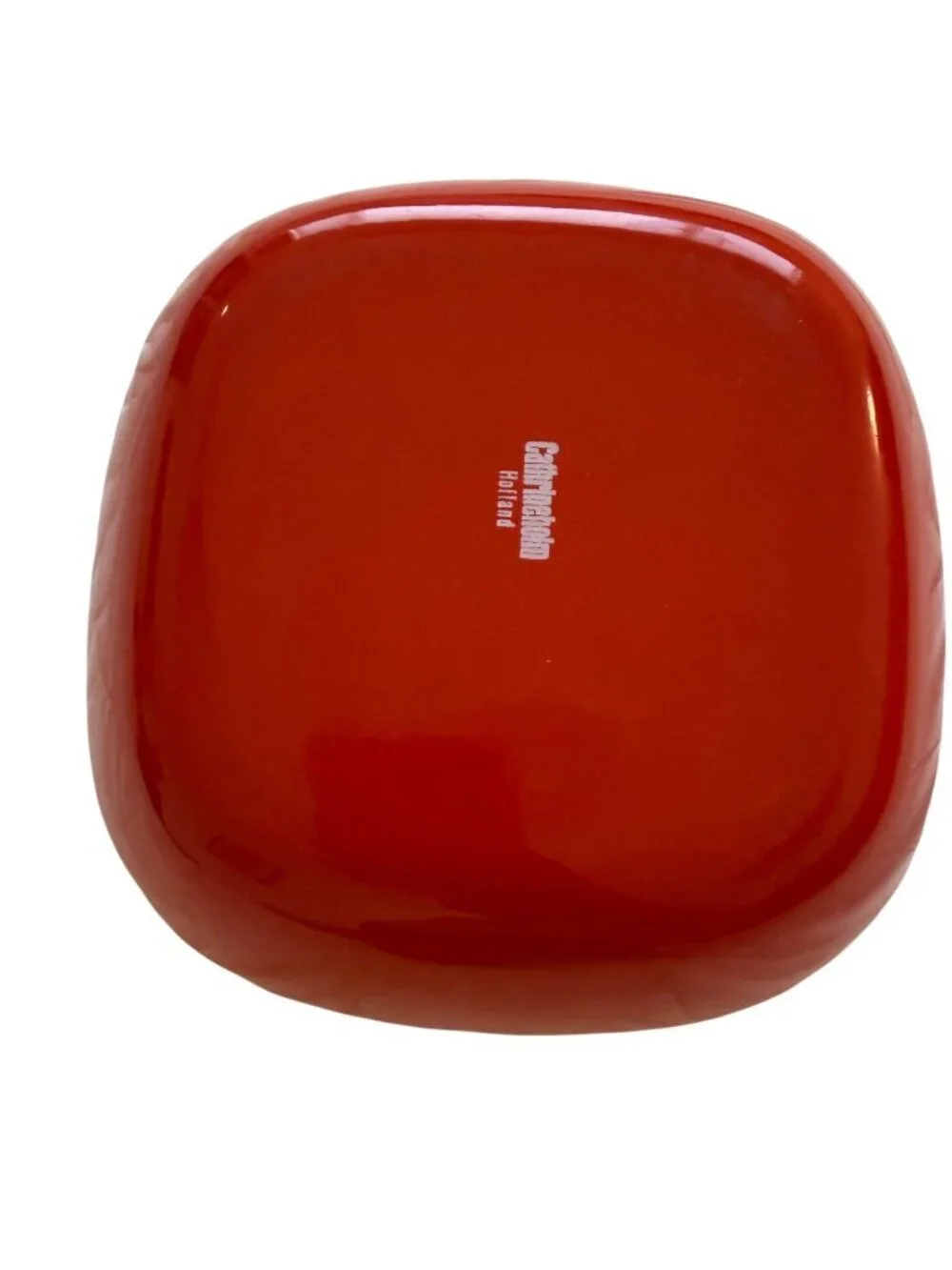 Cathrineholm Enamelware Metal Square Bowl Orange Minimalist Functional MCM